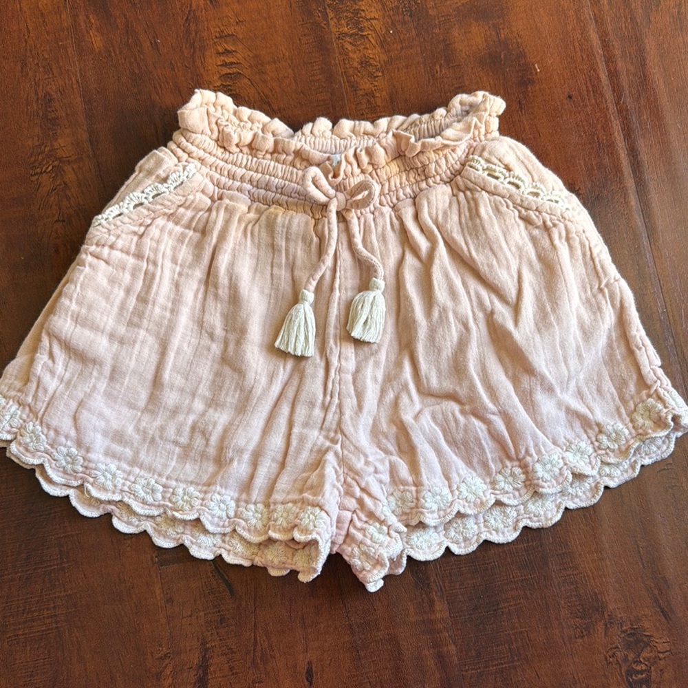 Louisa Misha kids girls Pink Ruffle Shorts